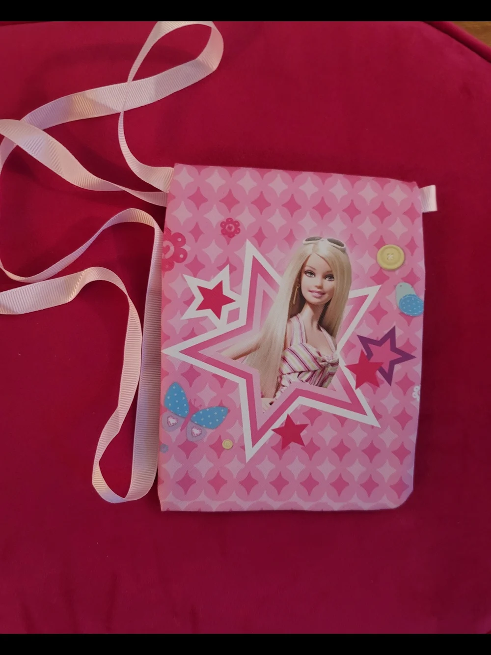 Girls Pink Character Crossbody Pouch - Kids Shoulder Bag